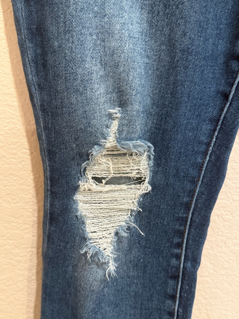 Wax Jean Size 14 High Rise Distressed Push Up Skinny Butt I Love You Jeans GUC - Picture 4 of 16